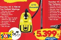 KARCHER VC 2 700 W TOZ TORBALI SÜPÜRGE